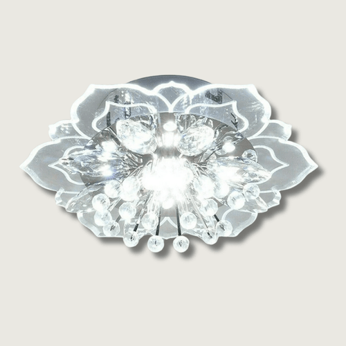 Skanto | FloralGlow LED Krystall Taklampe – Elegant Blomsterdesign