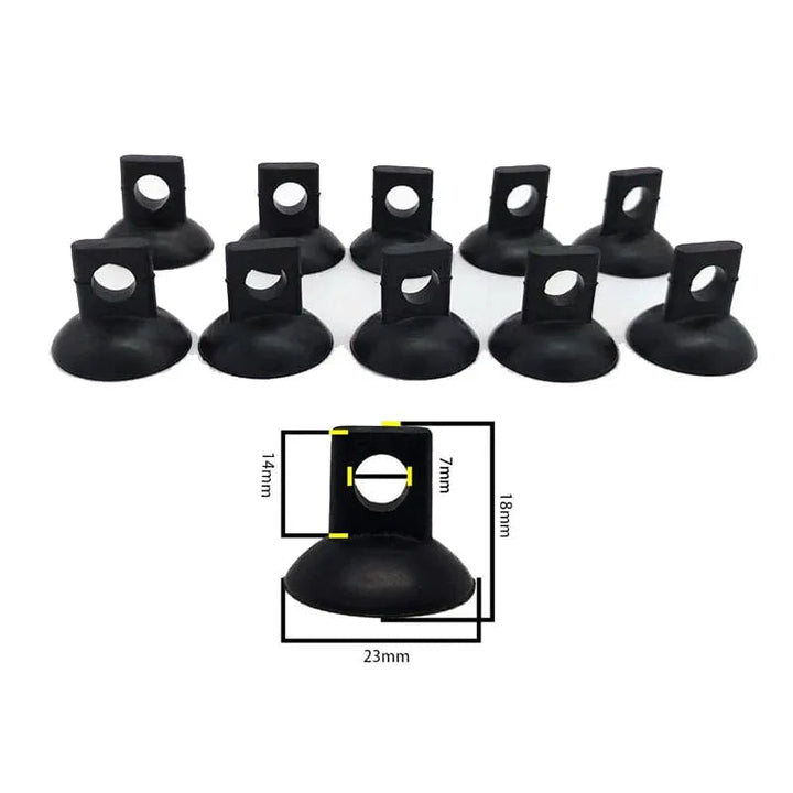 10Pcs Svart Akvarium Sugekop Luftslangeholder Suger for Fisketank Pumpe Oksygen Luftslange Festeklem Tilbehør For Akvarium | Skanto