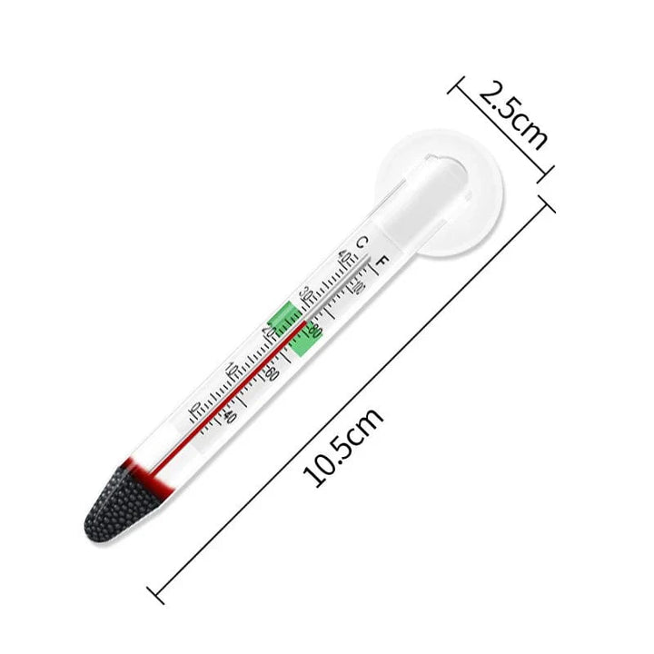 Flytende Akvarium Termometer Fiskekar Glass Temperaturmåling Verktøy Med Sugekop Fahrenheit Celsius Tilbehør | Skanto