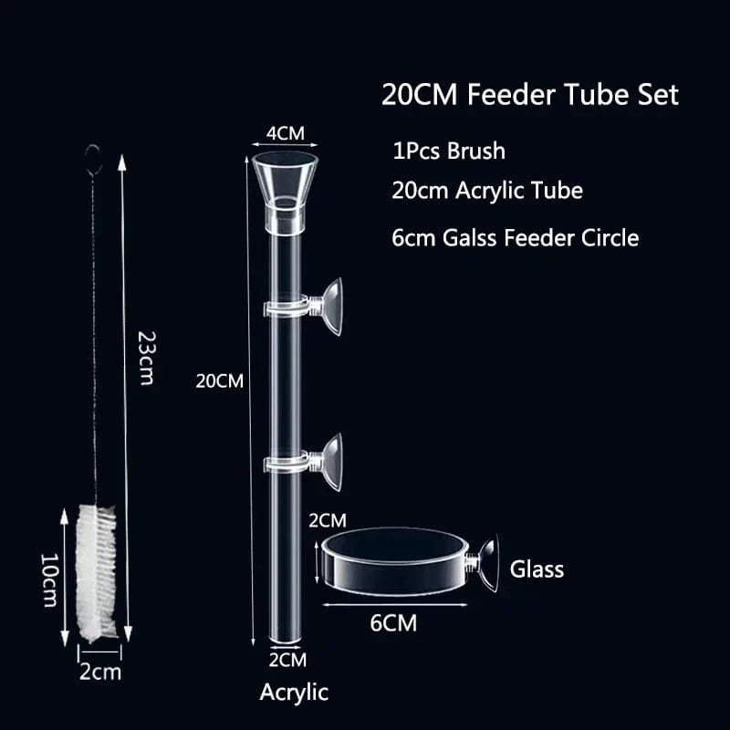 Akrilik Akvarium Fôring Rør Fat Transparent Fiskekar Reker Snail Reke Fôringsbolle Akvarium Fôring Tilbehør | Skanto