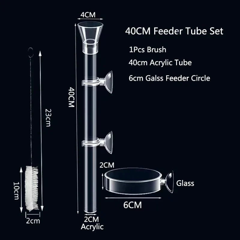 Akrilik Akvarium Fôring Rør Fat Transparent Fiskekar Reker Snail Reke Fôringsbolle Akvarium Fôring Tilbehør | Skanto