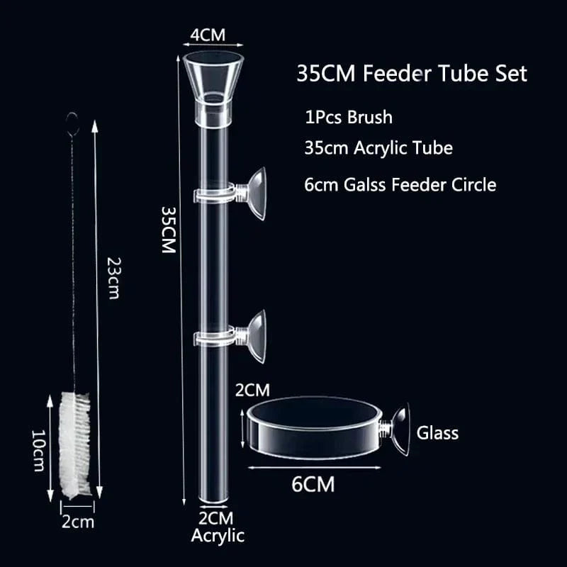 Akrilik Akvarium Fôring Rør Fat Transparent Fiskekar Reker Snail Reke Fôringsbolle Akvarium Fôring Tilbehør | Skanto