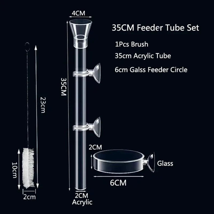Akrilik Akvarium Fôring Rør Fat Transparent Fiskekar Reker Snail Reke Fôringsbolle Akvarium Fôring Tilbehør | Skanto