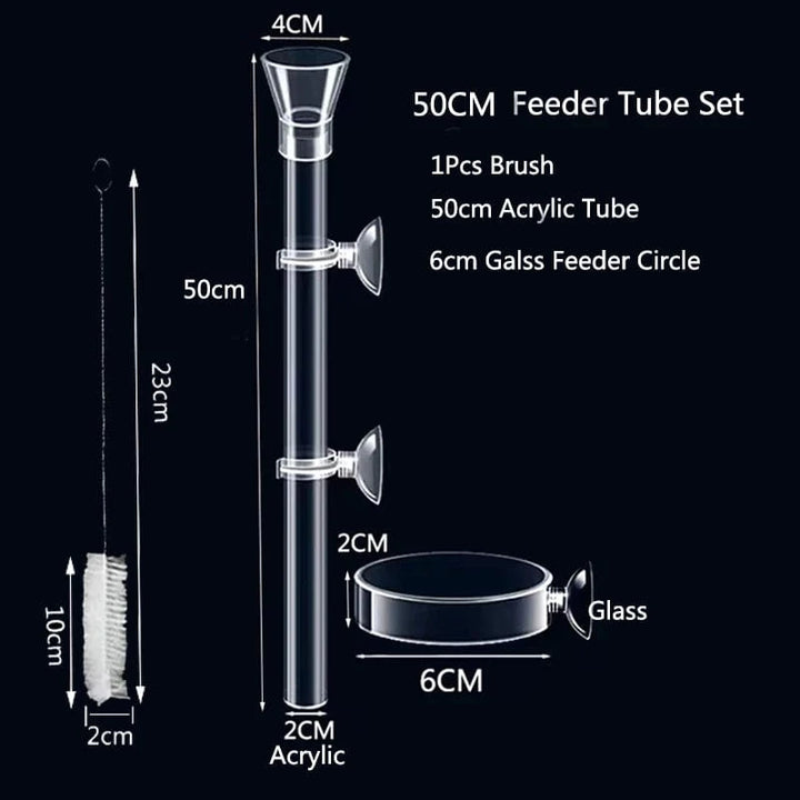 Akrilik Akvarium Fôring Rør Fat Transparent Fiskekar Reker Snail Reke Fôringsbolle Akvarium Fôring Tilbehør | Skanto