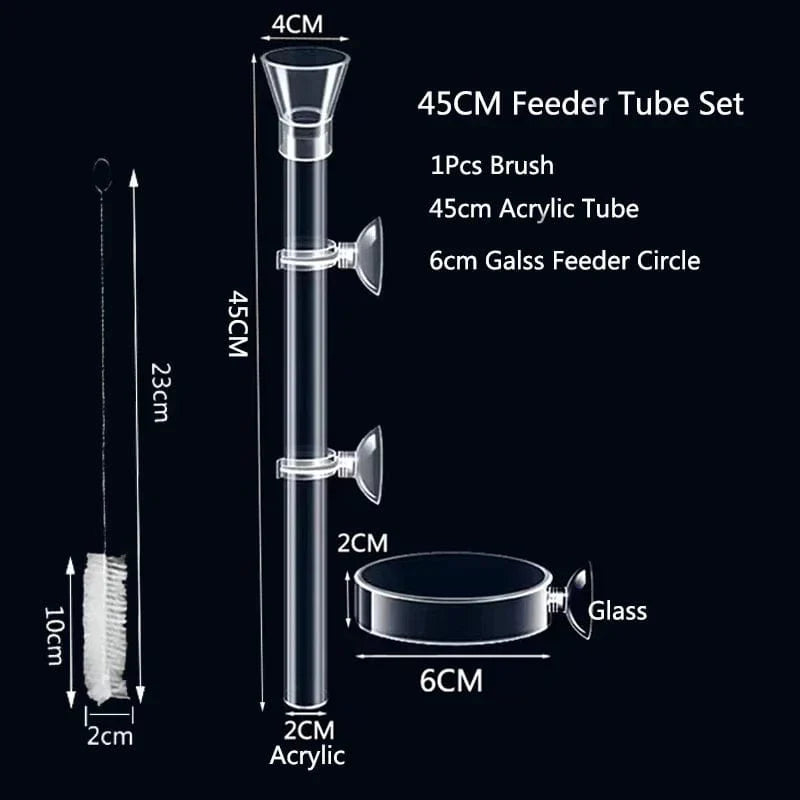 Akrilik Akvarium Fôring Rør Fat Transparent Fiskekar Reker Snail Reke Fôringsbolle Akvarium Fôring Tilbehør | Skanto