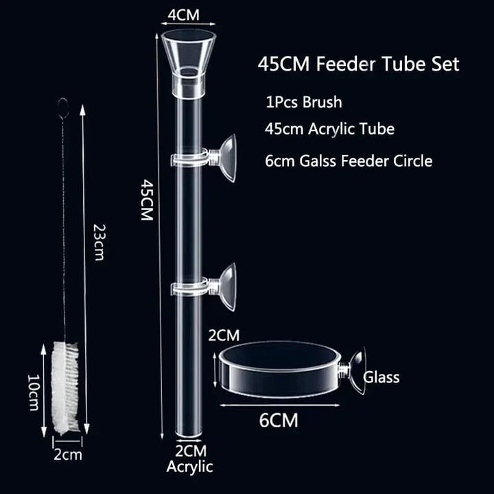 Akrilik Akvarium Fôring Rør Fat Transparent Fiskekar Reker Snail Reke Fôringsbolle Akvarium Fôring Tilbehør | Skanto