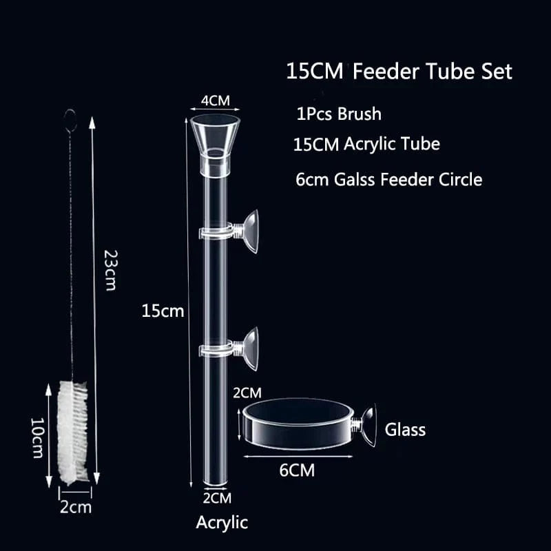 Akrilik Akvarium Fôring Rør Fat Transparent Fiskekar Reker Snail Reke Fôringsbolle Akvarium Fôring Tilbehør | Skanto