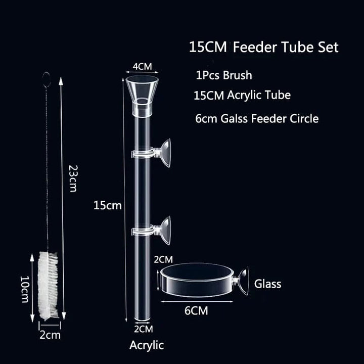 Akrilik Akvarium Fôring Rør Fat Transparent Fiskekar Reker Snail Reke Fôringsbolle Akvarium Fôring Tilbehør | Skanto