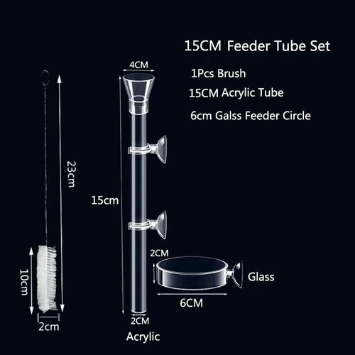 Akrilik Akvarium Fôring Rør Fat Transparent Fiskekar Reker Snail Reke Fôringsbolle Akvarium Fôring Tilbehør | Skanto