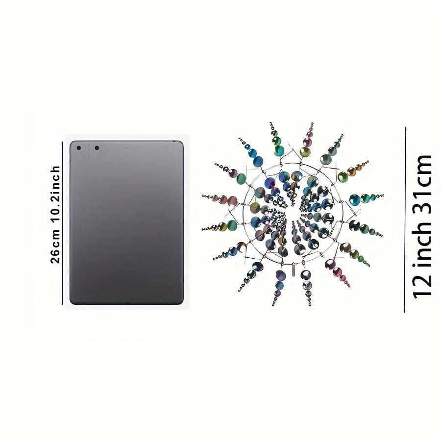 Norvo | 1 Stykke Magisk Metall Vindmølle, 3D Metall Utendørs Vindsang for Gård og Hage, Unike Metall Kinetiske Vindskulpturer & Vindsang, Vindfanger Metall Utendørs Gress Terrasse Dekorasjon Vindskulptur