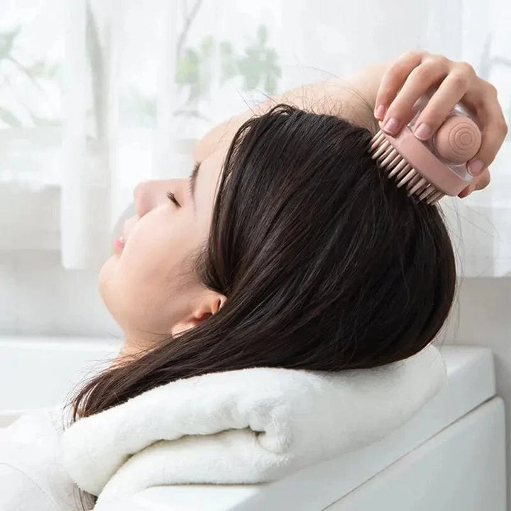 1stk Pet Bath Brush Myk Silikon Med Sjampo Dispenser Skånsom Massasje For Pelspleie Og Rensing Av Pels Og Hår | Skanto