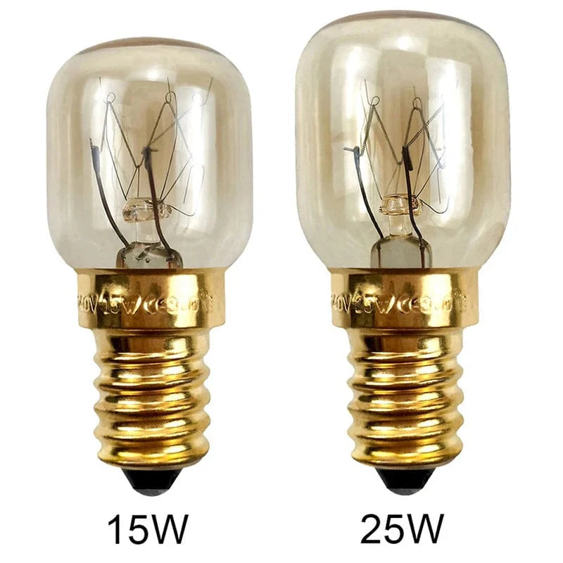 220V Høytemperaturpære 15W 25W E14 300 Grad Mikrobølgeovn Lyspære Tungsten Filament Dampkoker Lampepærer Saltpære | Skanto