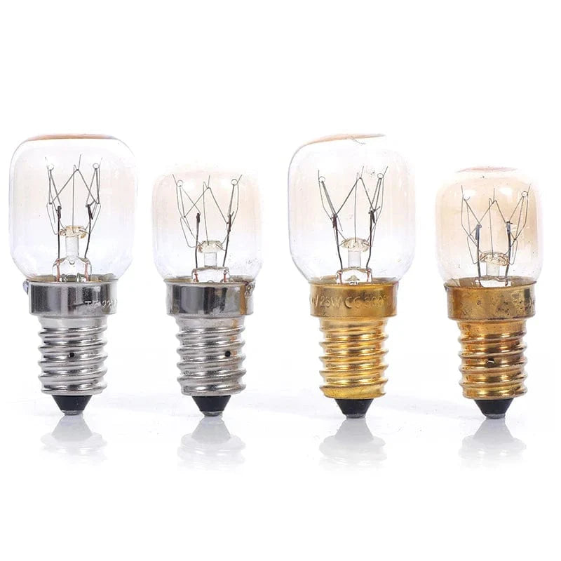 220V Høytemperaturpære 15W 25W E14 300 Grad Mikrobølgeovn Lyspære Tungsten Filament Dampkoker Lampepærer Saltpære | Skanto
