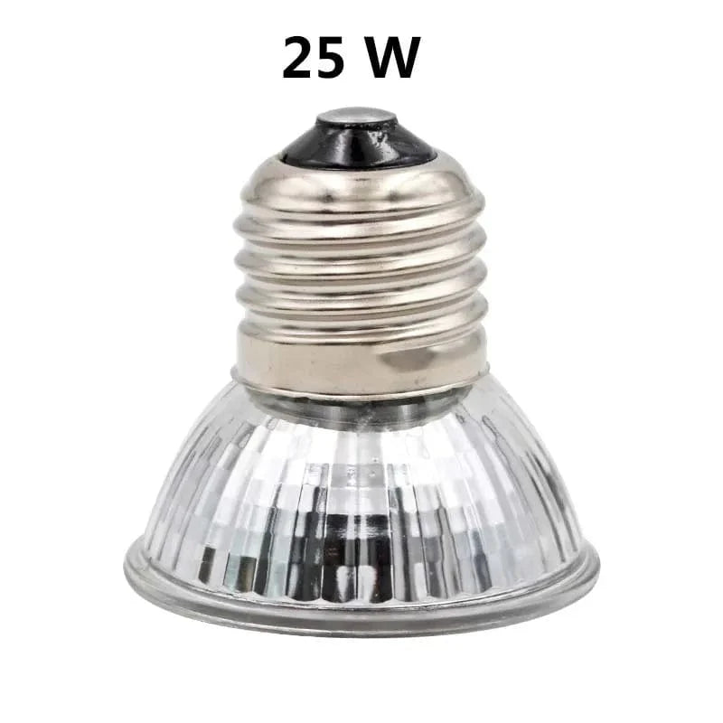 Reptil Lampe 25/50/75W UVA+UVB 3.0 Kjæledyr Varme Lampe Pære Skilpadde Basking UV Lys Pærer Amfibier Reptiler Temperaturkontroller | Skanto