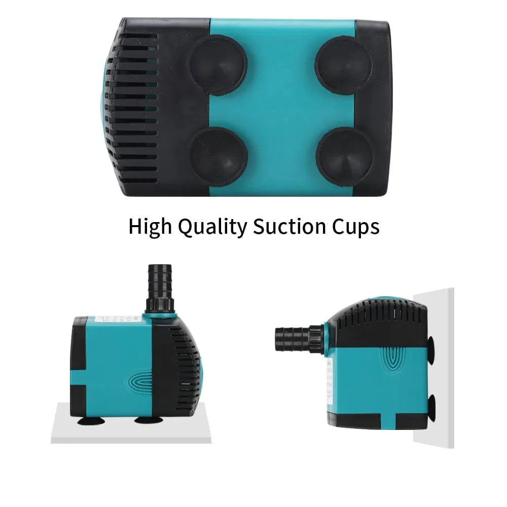 3-60W Ultra-Stille Nedsenkbar Vannpumpe Fontene Fiskedam Akvarium Vannpumpe Filter Fisketank Fontenepumpe 220V-240V/110V | Skanto