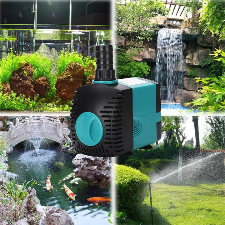 3-60W Ultra-Stille Nedsenkbar Vannpumpe Fontene Fiskedam Akvarium Vannpumpe Filter Fisketank Fontenepumpe 220V-240V/110V | Skanto