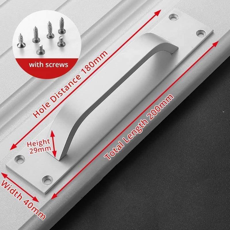 Norvo | Moderne svarte skapgrep aluminiumlegering kjøkken dørgrep skuffehåndtak møbler romdørbeslag