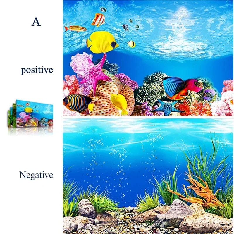 3d Marine Bakgrunn for Akvarium Dekorasjoner Klistremerker & Plakat Varer Dekorasjon Fisketanker og Akvarier Tilbehør Aquascape | Skanto