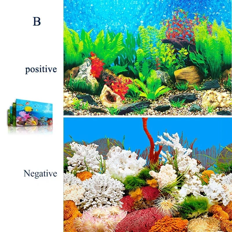 3d Marine Bakgrunn for Akvarium Dekorasjoner Klistremerker & Plakat Varer Dekorasjon Fisketanker og Akvarier Tilbehør Aquascape | Skanto
