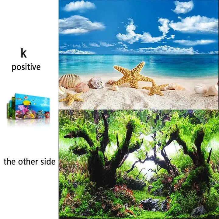 3d Marine Bakgrunn for Akvarium Dekorasjoner Klistremerker & Plakat Varer Dekorasjon Fisketanker og Akvarier Tilbehør Aquascape | Skanto