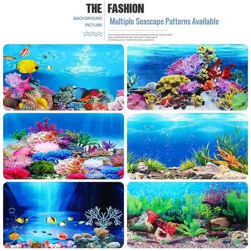 3d Marine Bakgrunn for Akvarium Dekorasjoner Klistremerker & Plakat Varer Dekorasjon Fisketanker og Akvarier Tilbehør Aquascape | Skanto