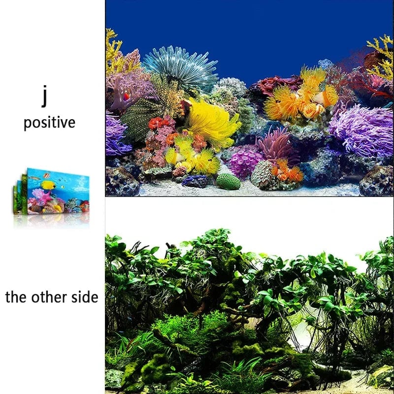 3d Marine Bakgrunn for Akvarium Dekorasjoner Klistremerker & Plakat Varer Dekorasjon Fisketanker og Akvarier Tilbehør Aquascape | Skanto