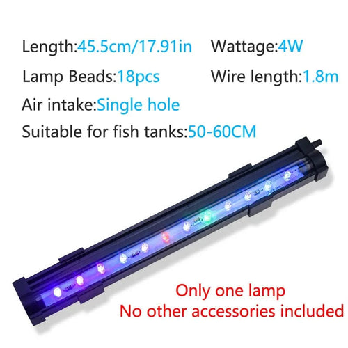 LED Luftboblem lampe akvarium undervanns nedsenkbar fiske tank lampe fargeendring lager oksygen til fiske tank | Skanto
