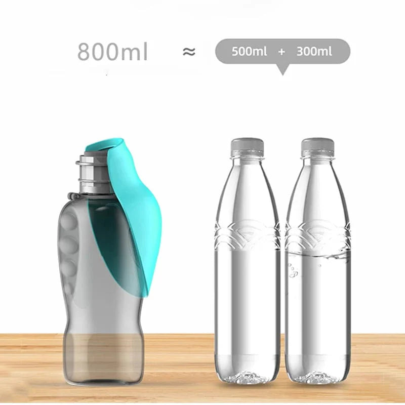 800ml Bærbar Hund Vannflaske For Små Middels Store Hunder Utendørs Reise Drikkeskål Valp Katt Fôringstilbehør Pet Labrador Tilbehør | Skanto