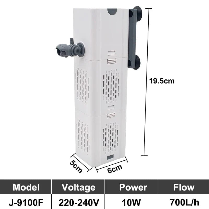 Akvariefilterpumpe Fisketank Nedsenkbar Stille Luft Oksygenerer Intern Vannpumpe Akvarie Luftpumpe Bølge Maker 220v | Skanto