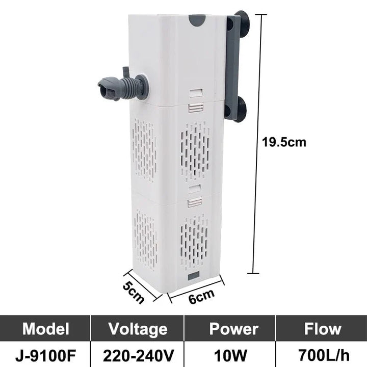 Akvariefilterpumpe Fisketank Nedsenkbar Stille Luft Oksygenerer Intern Vannpumpe Akvarie Luftpumpe Bølge Maker 220v | Skanto