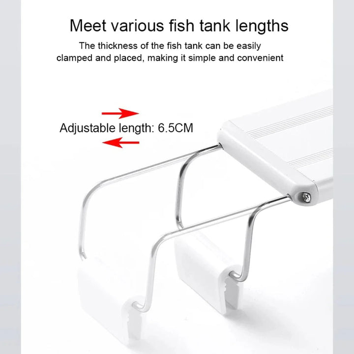 Akvarium LED-lys Super Slim Fisketank Lys Plantevekst Belysning 28-58cm Lysende Uttrekkbar Klemme 220V For Fisketank | Skanto