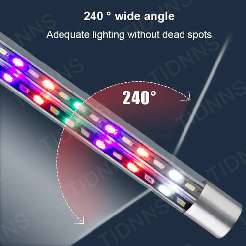 Akvarielampe LED Bred Vinkel Vanntett Fishtank Lampe Nedsenkbar Lysstyrke RGB Akvariedekor Lys Plante Vekst Lampe 22-57 | Skanto
