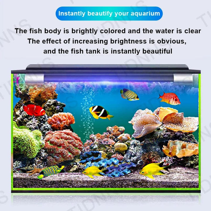 Akvarielampe LED Bred Vinkel Vanntett Fishtank Lampe Nedsenkbar Lysstyrke RGB Akvariedekor Lys Plante Vekst Lampe 22-57 | Skanto
