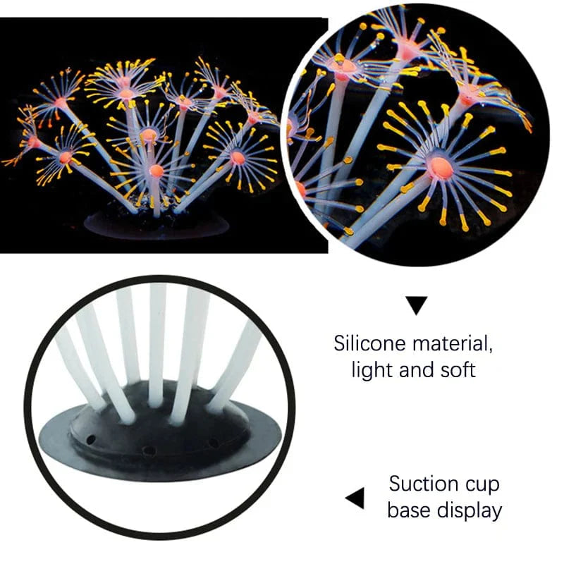 Fluorescerende akvarium dekor fisketank landskapskorall simulering korall ornament små undervanns verden landskap dekor | Skanto