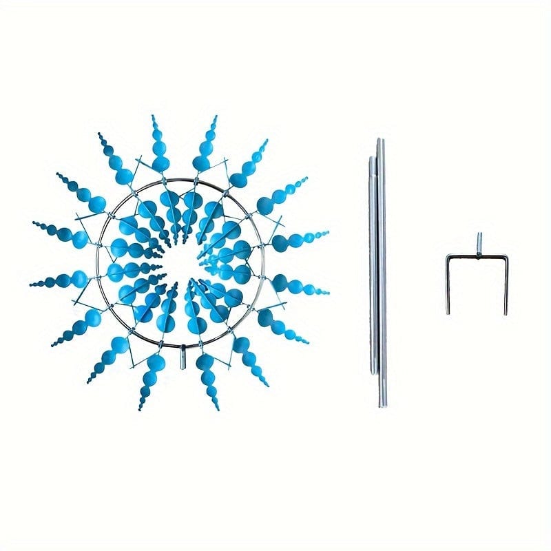 Norvo | 1 Stykke Magisk Metall Vindmølle, 3D Metall Utendørs Vindsang for Gård og Hage, Unike Metall Kinetiske Vindskulpturer & Vindsang, Vindfanger Metall Utendørs Gress Terrasse Dekorasjon Vindskulptur