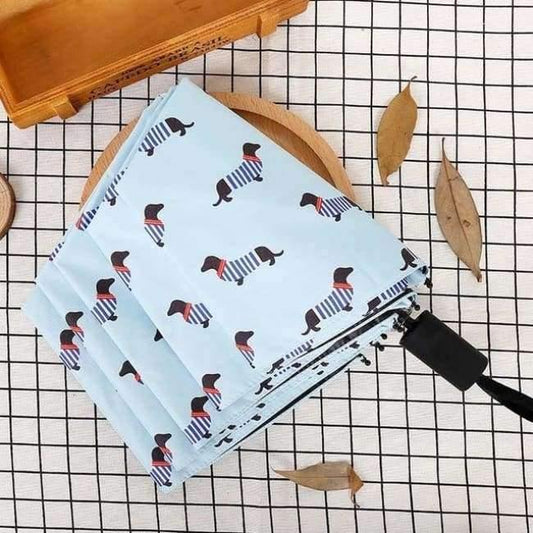 Norvo | Bag servise Nyhet Tre fold fersk fest stripete hunder solskjerm solfanger jenter gaver rosa
