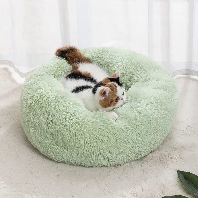 Norvo | Katt Reir Rund Myk Lodden Matte for Kattunger Chihuahua Innendørs Hund Katt Seng Kjæledyrutstyr Avtakbart Maskinvaskbart Pute-Seng