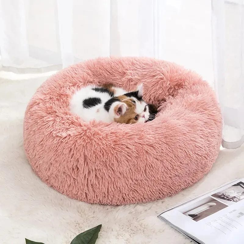 Norvo | Katt Reir Rund Myk Lodden Matte for Kattunger Chihuahua Innendørs Hund Katt Seng Kjæledyrutstyr Avtakbart Maskinvaskbart Pute-Seng