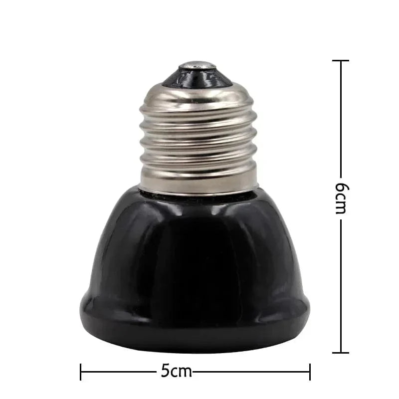 Keramisk Emitter Varme Lys Mini Svart Kjede Oppvarming lampe Infrarød Pære 25/50/75/100W Inkubator Kyllinger Reptil Lampe | Skanto
