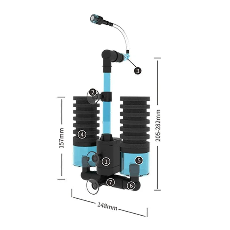 Qanvee Elektrisk Vann Svamp USB Renseteknologi Biologisk Oksygen Fishtank Filter Skum Akvarium Tilbehør Filtro Utstyr Varer | Skanto