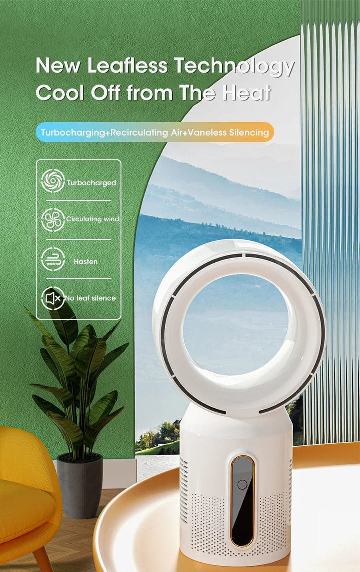 Desktop Bladeless Electric Fan Bordvifte 5-hastighets tårnvifte for baby kjøler luftkondisjonering USB oppladbar kjølevifte | Skanto