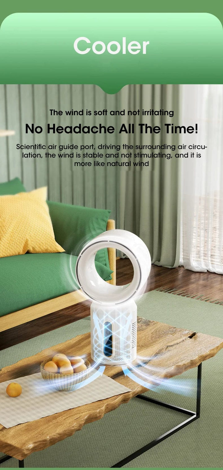 Desktop Bladeless Electric Fan Bordvifte 5-hastighets tårnvifte for baby kjøler luftkondisjonering USB oppladbar kjølevifte | Skanto