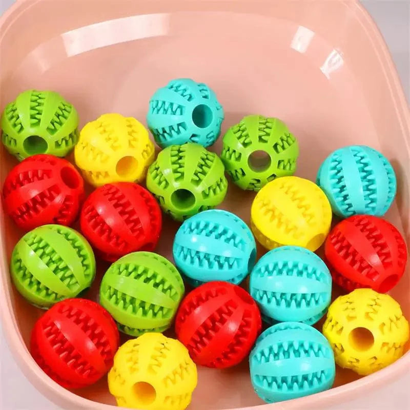 Hundematballer Katt hund leketøy Interaktive gummiballer for små store hunder Valp katt tyggleketøy Tannrens for kjæledyr | Skanto