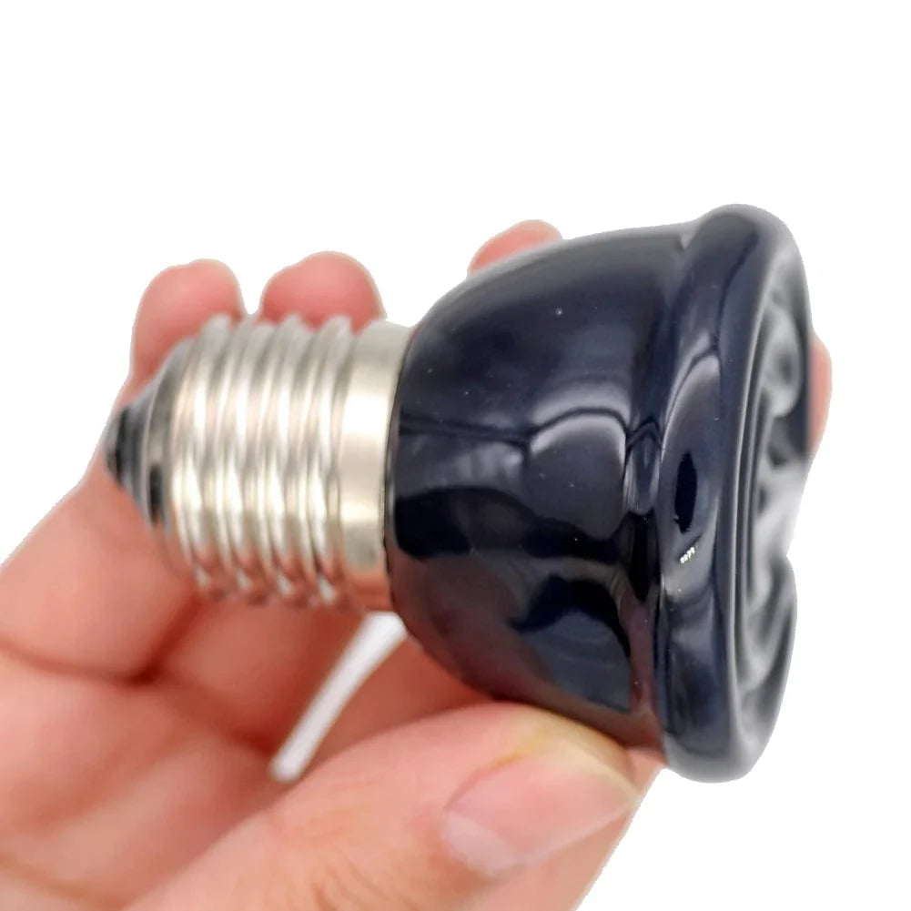 E27 Pet Heating Lamp for Turtle Snake Lizard Infrared Ceramic Emitter Heat Light 50W/75W/100W Reptile Lamp Reptile Light EU Plug | Skanto