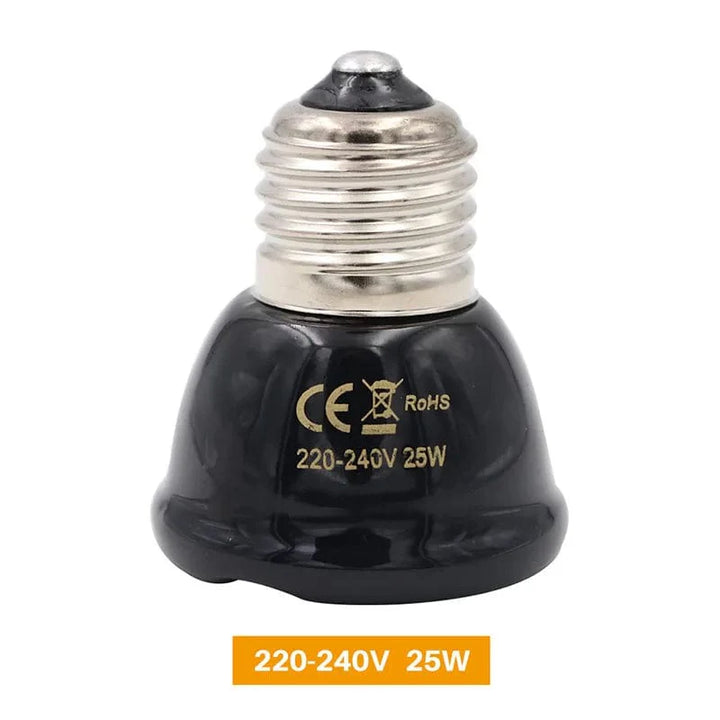 E27 Pet Heating Lamp for Turtle Snake Lizard Infrared Ceramic Emitter Heat Light 50W/75W/100W Reptile Lamp Reptile Light EU Plug | Skanto