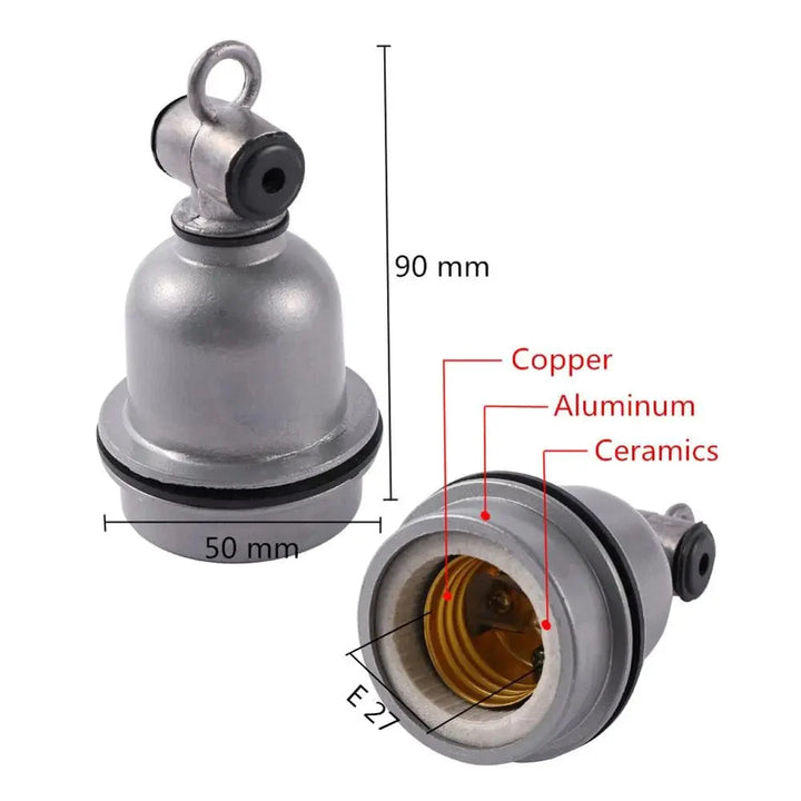 E27 Skilpad Akvaarium Reptil Lampeholder Keramisk Isolasjon Smågris Brooder Fugl Varmelampe Kultur Spiral Lyseholder 1 Stk | Skanto