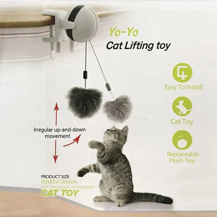 Elektronisk Bevegelse Katt Leker YoYo Hevende Ball Elektrisk Flutter Interaktiv Katt Teaser Leker Roterende Interaktiv Puslespill Kjæledyr Leke | Skanto