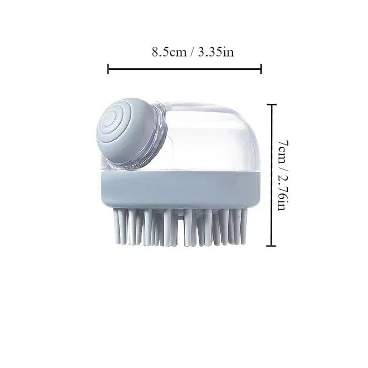 1stk Pet Bath Brush Myk Silikon Med Sjampo Dispenser Skånsom Massasje For Pelspleie Og Rensing Av Pels Og Hår | Skanto