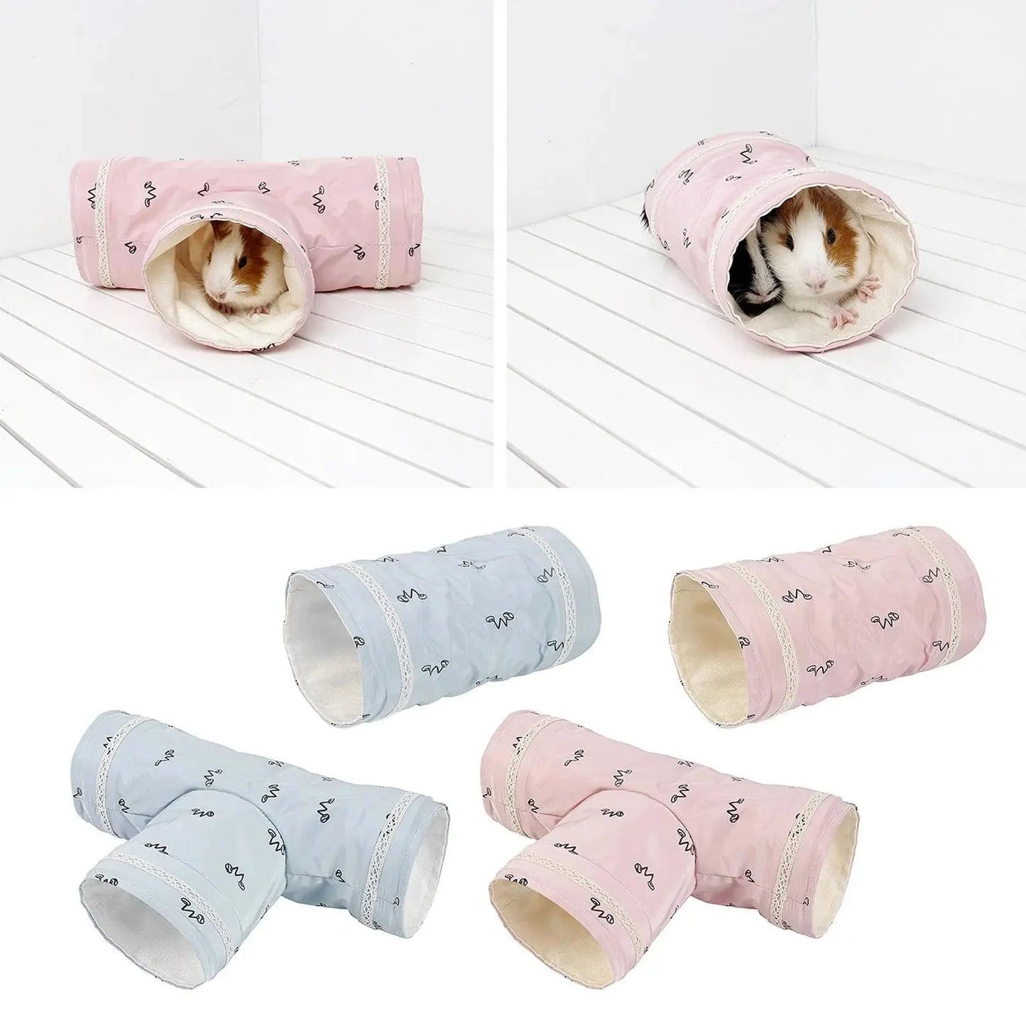 Norvo | Meerschweinchen Tunnel Rør Chinchilla Igel Nederlandsk Rattete Hamster Bur Tilbehør Supplie Bartagame Liten Dyr Soveplass Leketøy