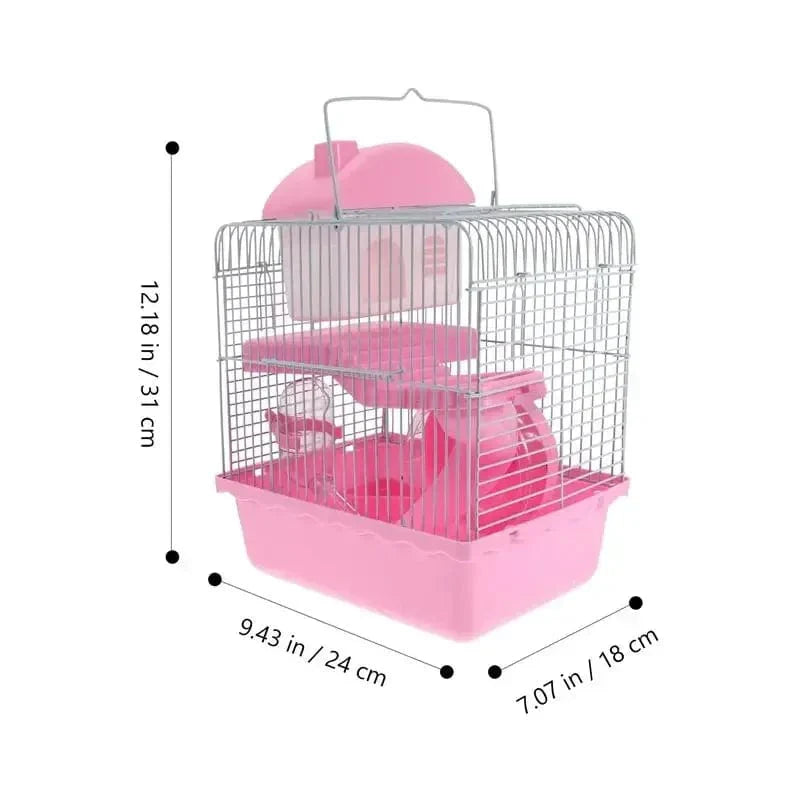 Hamsterbur Glamping Tilbehør Mus Leketøy Villa Lite Hus Skjul Hytte Plast Kattereise Ratt | Skanto
